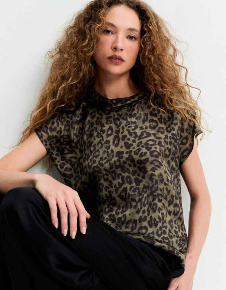Blusa Gola Alta Onça Militar Shoulder