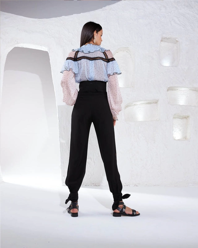 Blusa ML Babado Com Entremeio POA