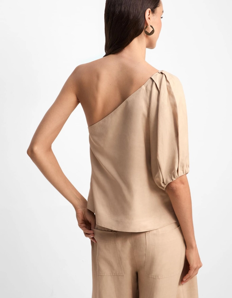 Blusa Pregas Assimétrica shoulder