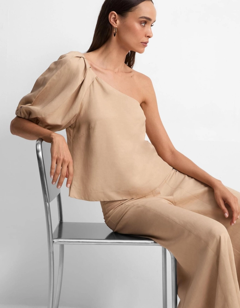 Blusa Pregas Assimétrica shoulder