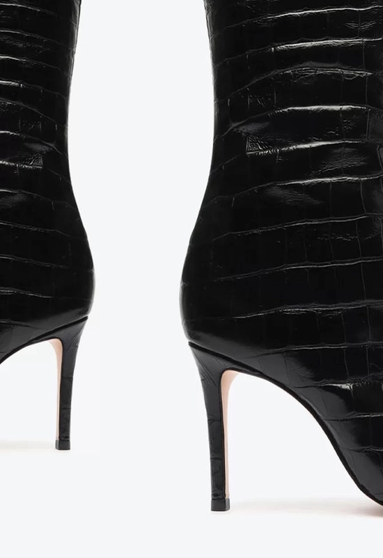 Bota Cano Longo Salto Maryana Couro Schutz