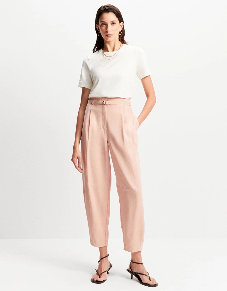 Calça baggy com pregas