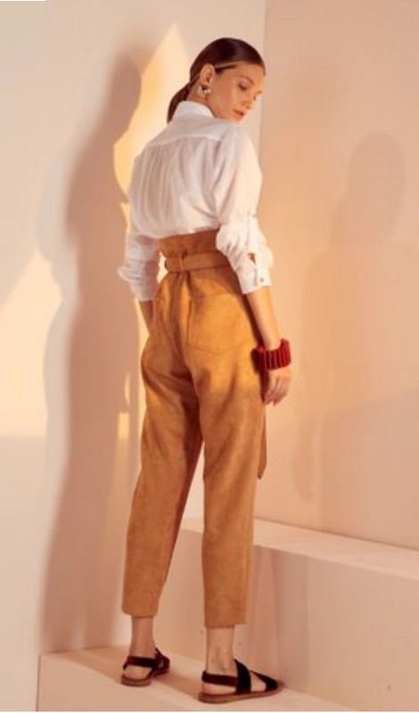 Calça Clochard Tachas Westem Suede Skazi