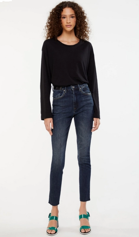 Calça Feminina Basic Skinny High Br Couro