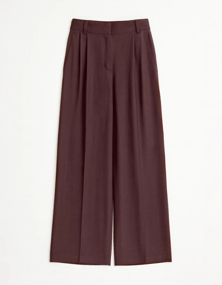 Calça Pantalona Com Pregas shoulder