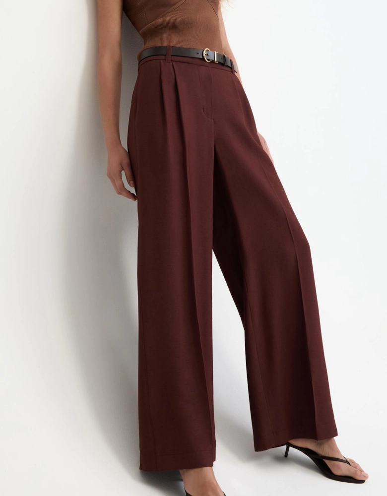 Calça Pantalona Com Pregas shoulder