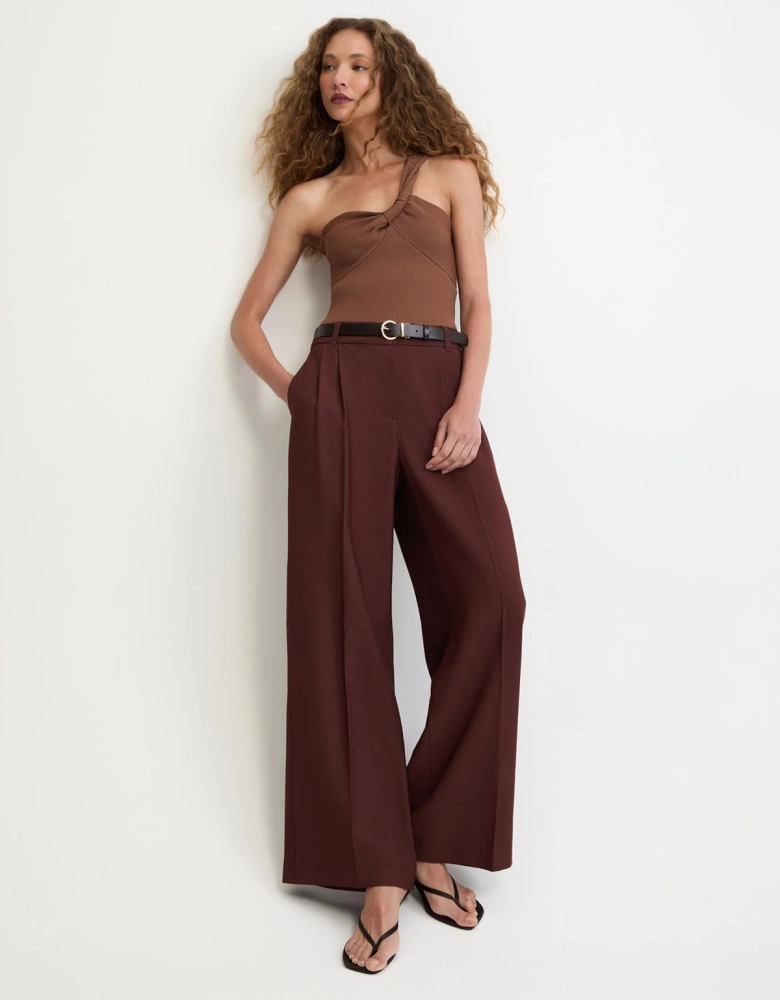 Calça Pantalona Com Pregas shoulder
