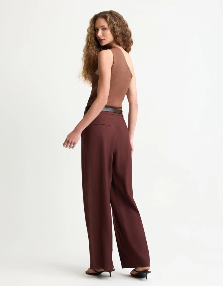 Calça Pantalona Com Pregas shoulder