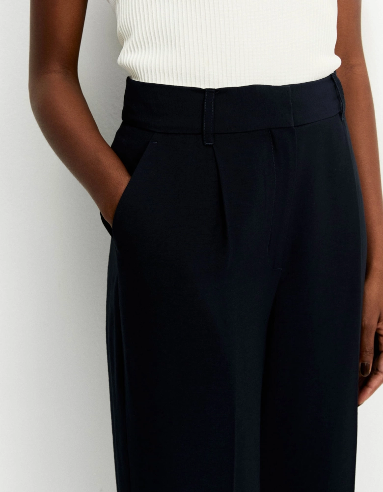Calça pantalona pregas