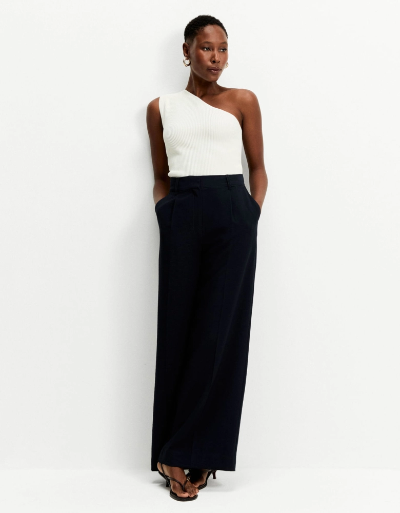 Calça pantalona pregas