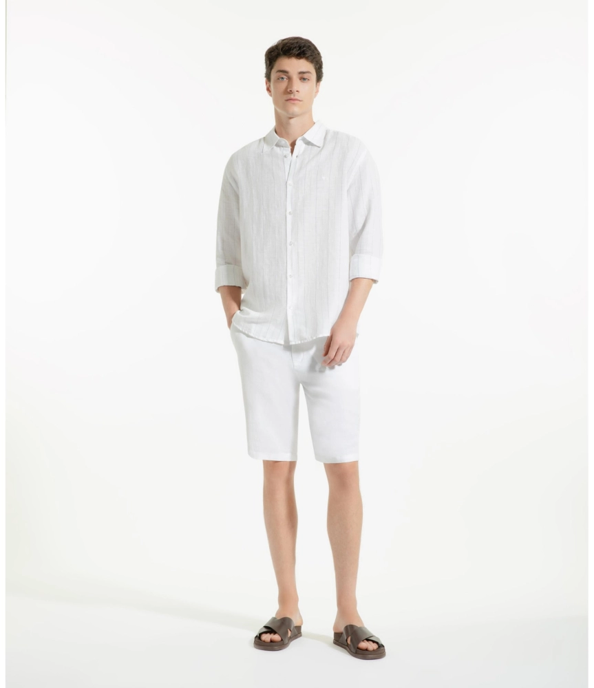 Camisa Linho Corsega Branco Laundry