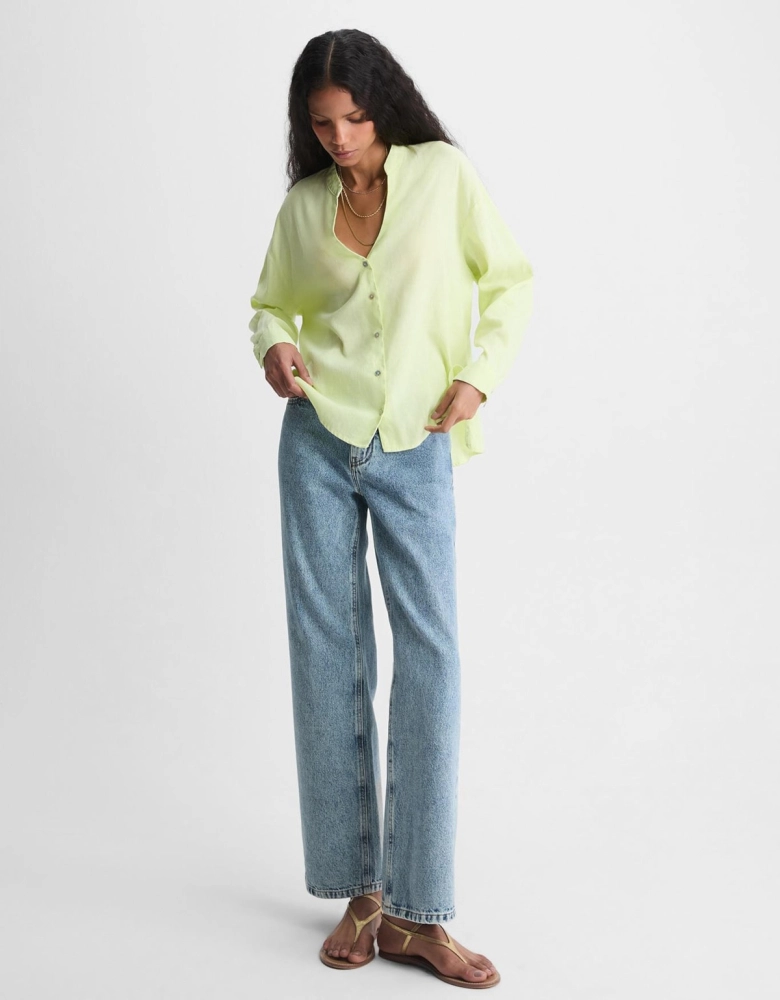 Camisa Linho Reta Shoulder