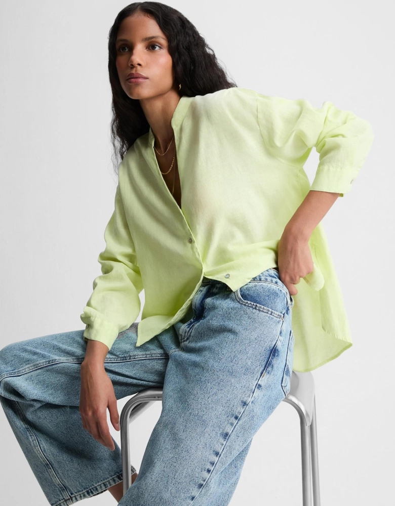 Camisa Linho Reta Shoulder