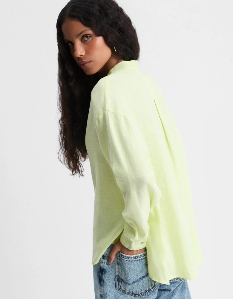 Camisa Linho Reta Shoulder