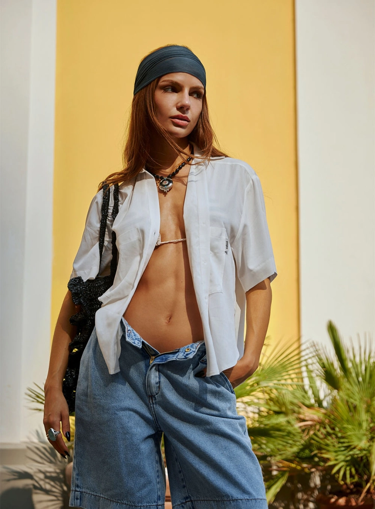 Camisa Loose Manga Curta colcci