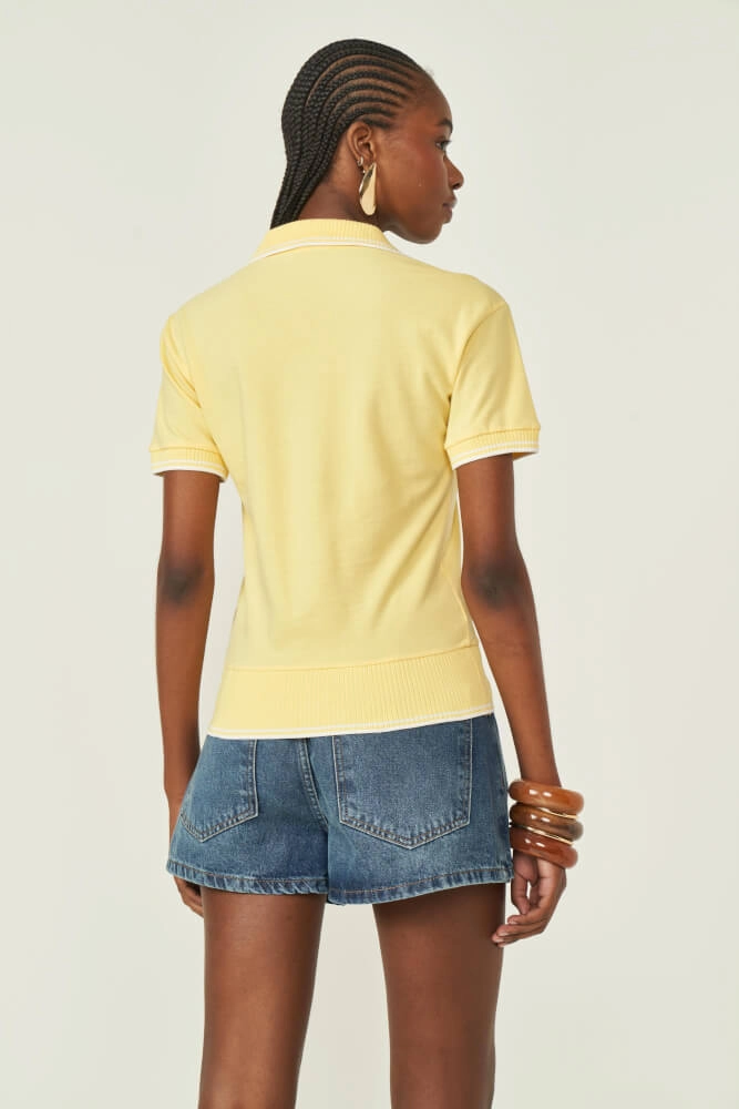 camisa polo feminina