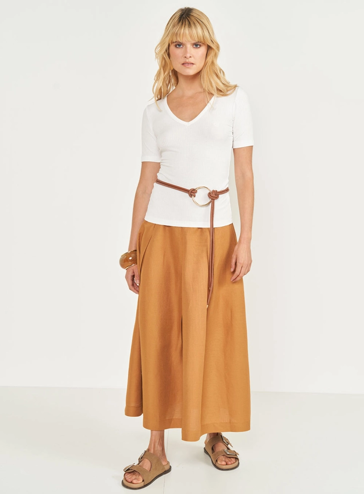 Camiseta Canelada Manga Curta colcci