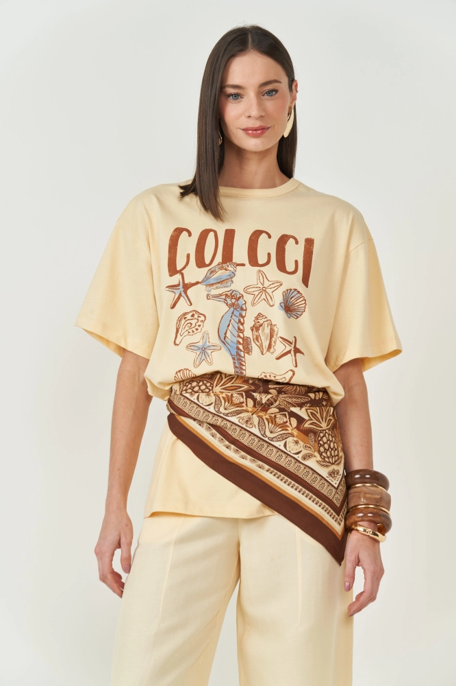 Camiseta Estampada Manga Curta colcci