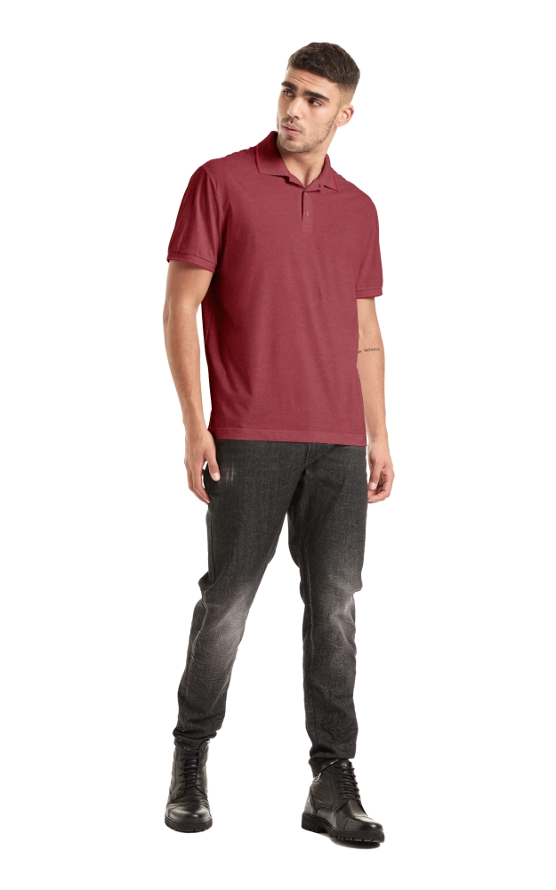 CAMISETA PIQUET MELANGE EASA FRISO CLASSIC MC ELLUS