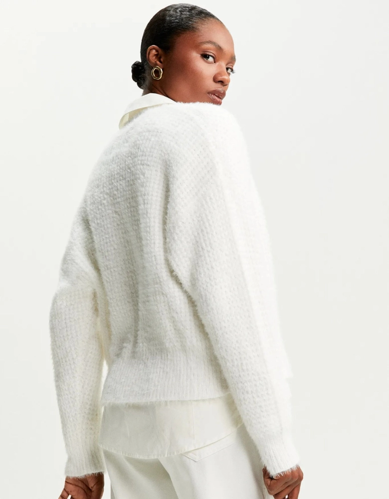 Cardigan Tricot Pelinho Shoulder