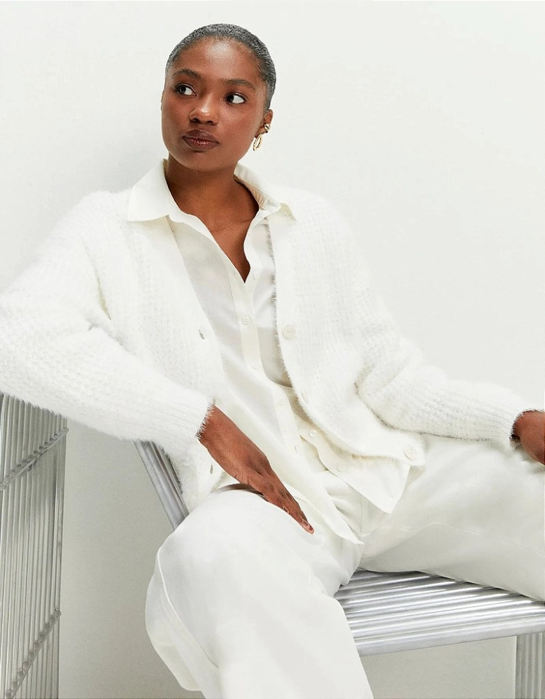 Cardigan Tricot Pelinho Shoulder
