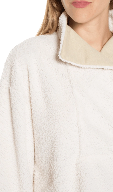 Casaco Sherpa Gola Dupla Animale Jeans