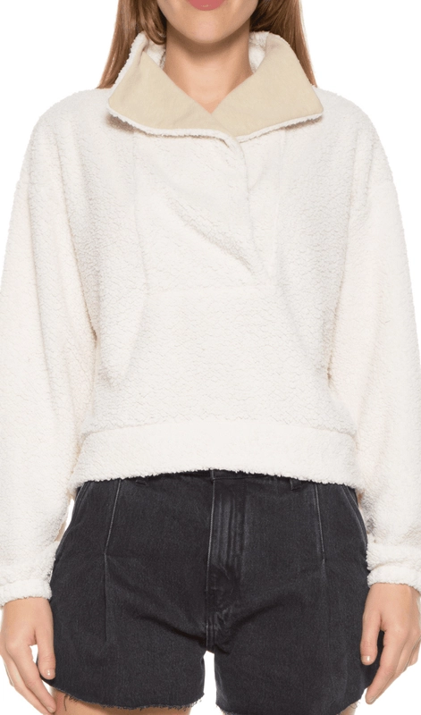 Casaco Sherpa Gola Dupla Animale Jeans