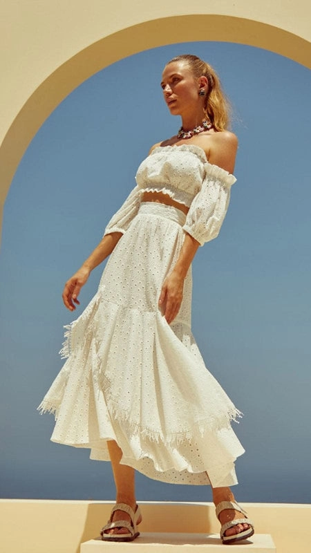 Conjunto Laise Saia e Top Skazi