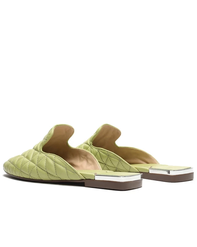 Flat Mule Matelassê Candy Green