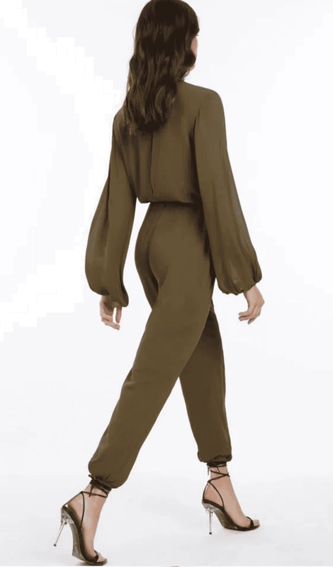 Macacão de Crepe Longo