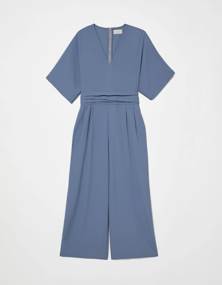 Macacão pantalona com pregas 