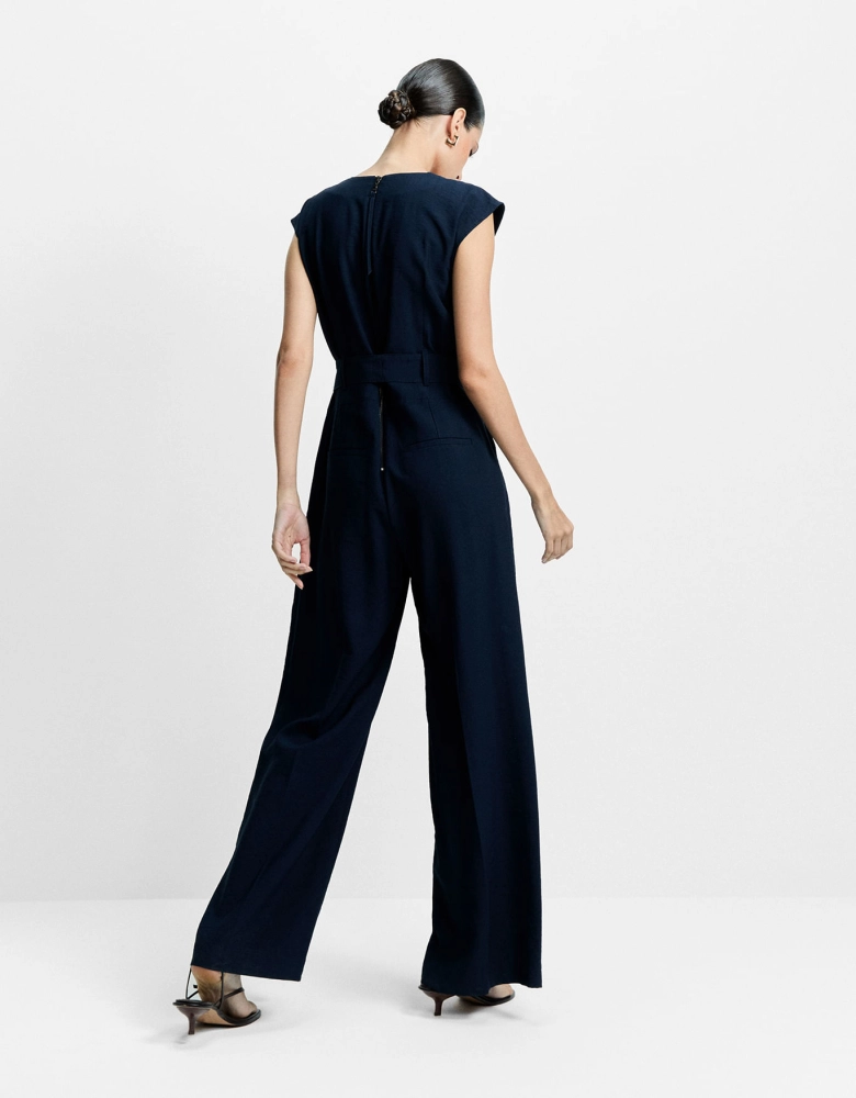 Macacão pantalona com pregas