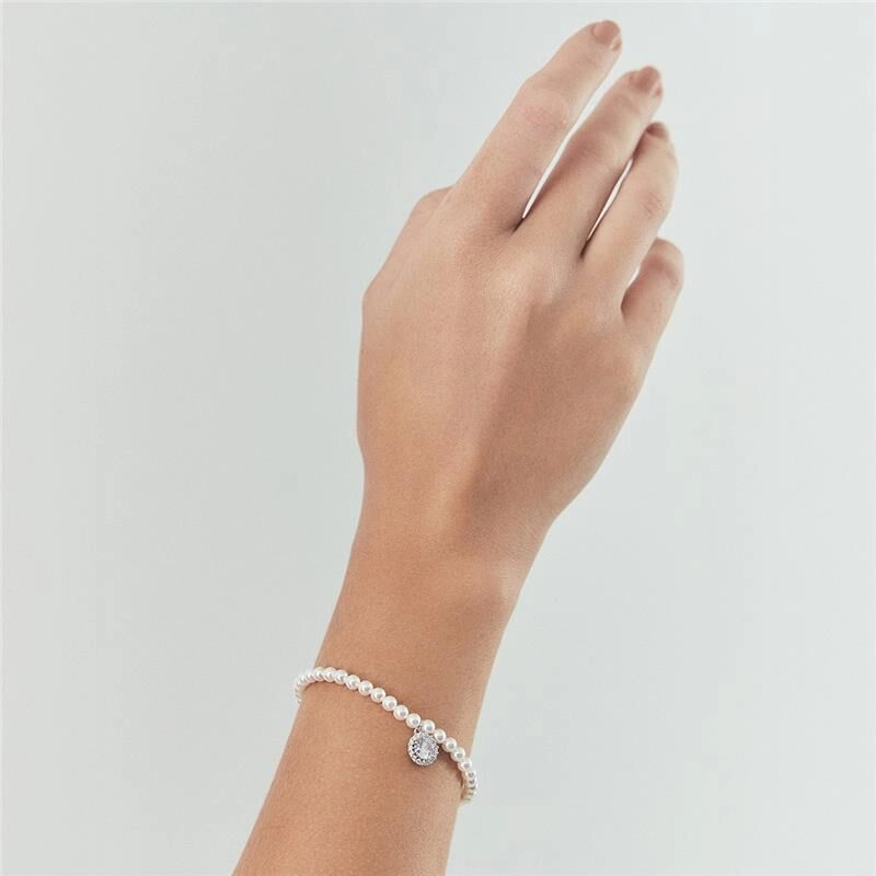 PULSEIRA COM CRISTAL REDONDO E PÉROLA SHELL