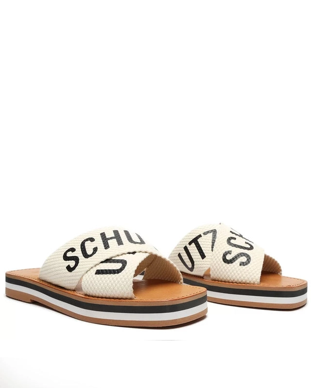 Rasteira Flatform Cross Schutz White