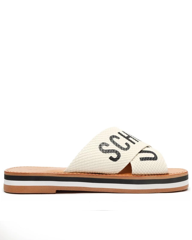 Rasteira Flatform Cross Schutz White