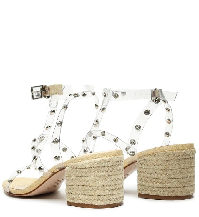 Sandália Block Heel Vinil Natural