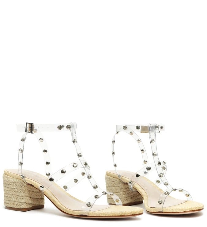 Sandália Block Heel Vinil Natural