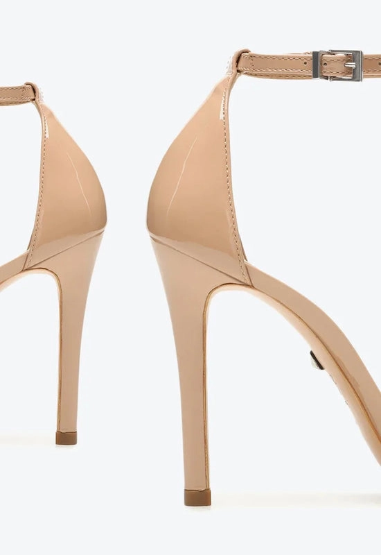 Sandália Gisele Salto Alto Verniz Bege Schutz