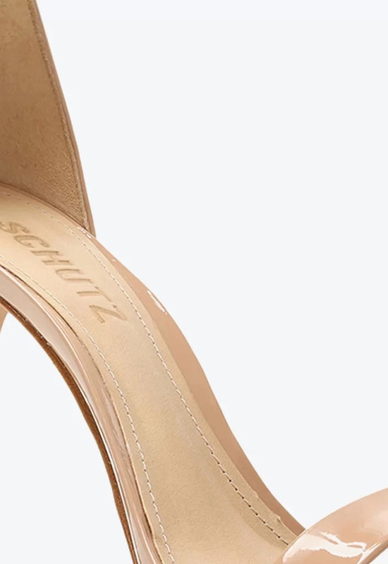 Sandália Gisele Salto Alto Verniz Bege Schutz