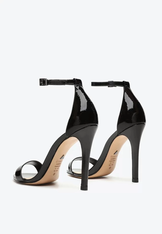 Sandália Gisele Salto Alto Verniz Preta Schutz