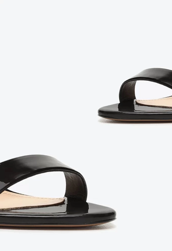 Sandália Gisele Salto Alto Verniz Preta Schutz