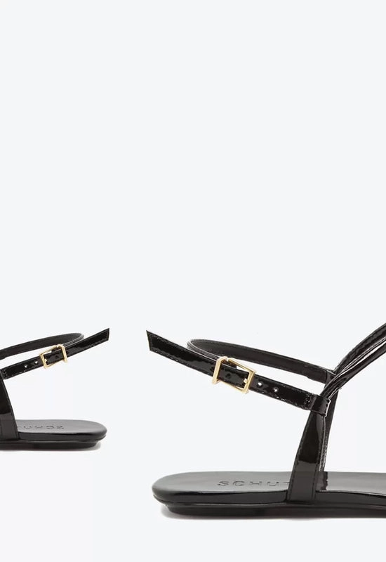 Sandália Rasteira Crystal Logo Schutz