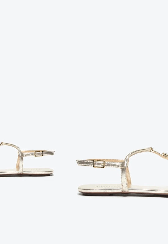 Sandália Rasteira Logo Schutz