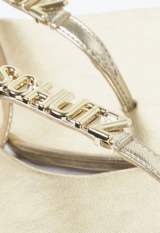 Sandália Rasteira Logo Schutz