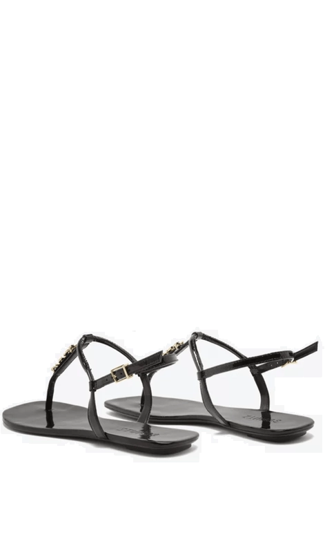 Sandália Rasteira Vernizes Preto Schutz