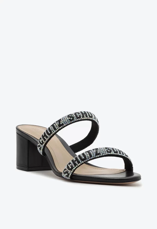 Sandália Salto Bloco Couro Preto Schutz