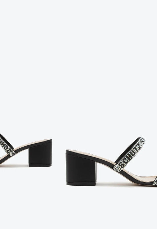 Sandália Salto Bloco Couro Preto Schutz