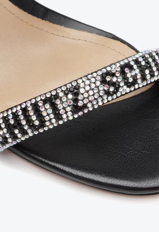 Sandália Salto Bloco Couro Preto Schutz