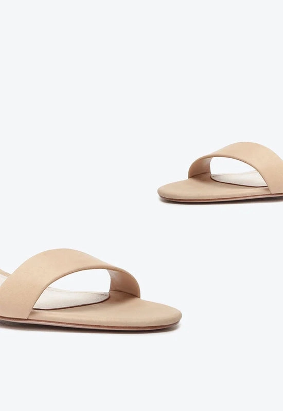 Sandália Salto Bloco Nobuck Bege Schutz