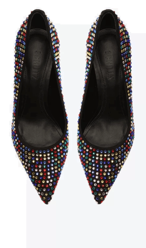 Scarpin Couro Brilho Multicolorido Schutz